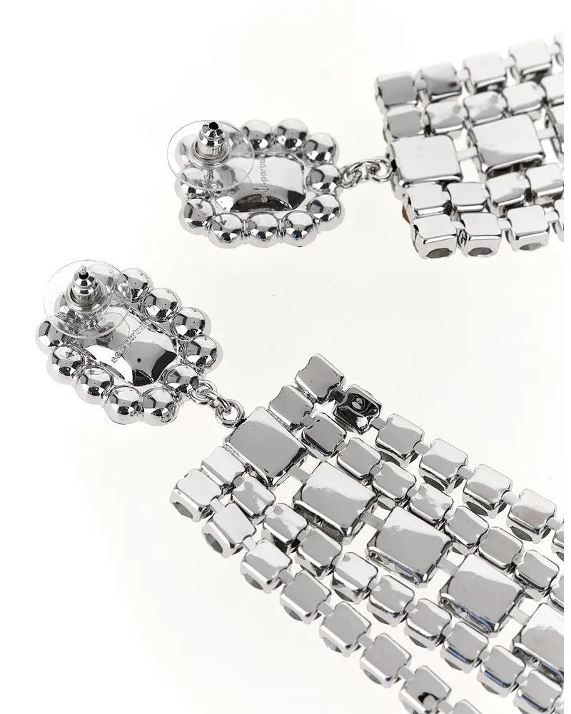 Self-Portrait Women's Silver Cotton Earrings Silver