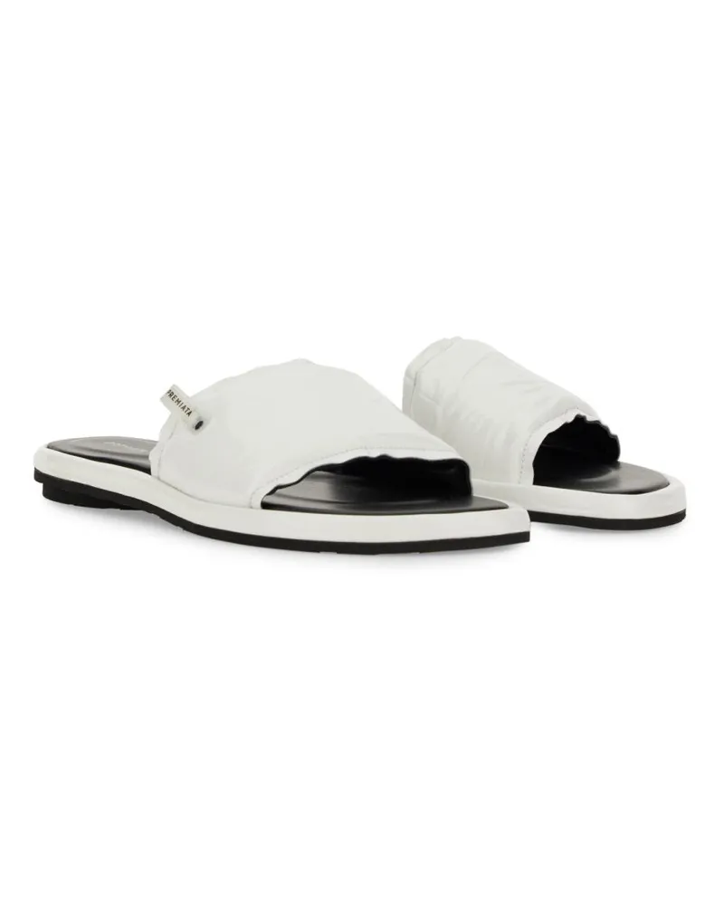 Premiata Lamb Leather Slide Sandal — White White