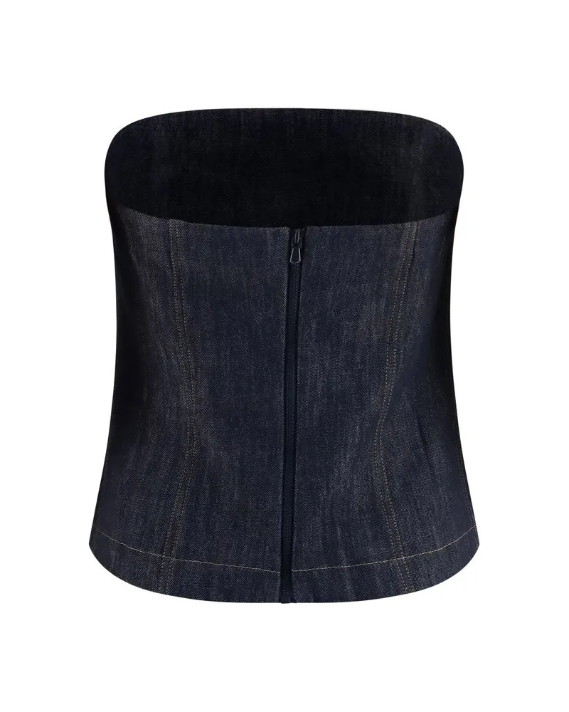 Brunello Cucinelli Women's Blue Cotton Bodysuit Clothing Blue