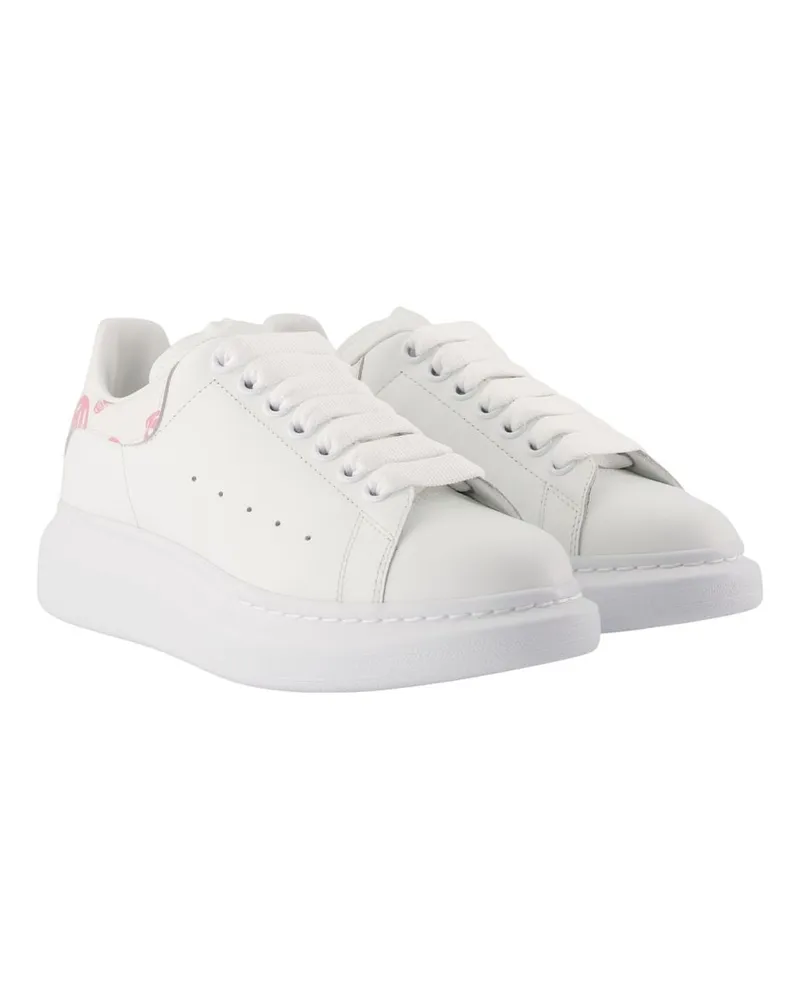 Alexander McQueen Women's Oversized Sneakers -  Leather White Calfskin Shoes White