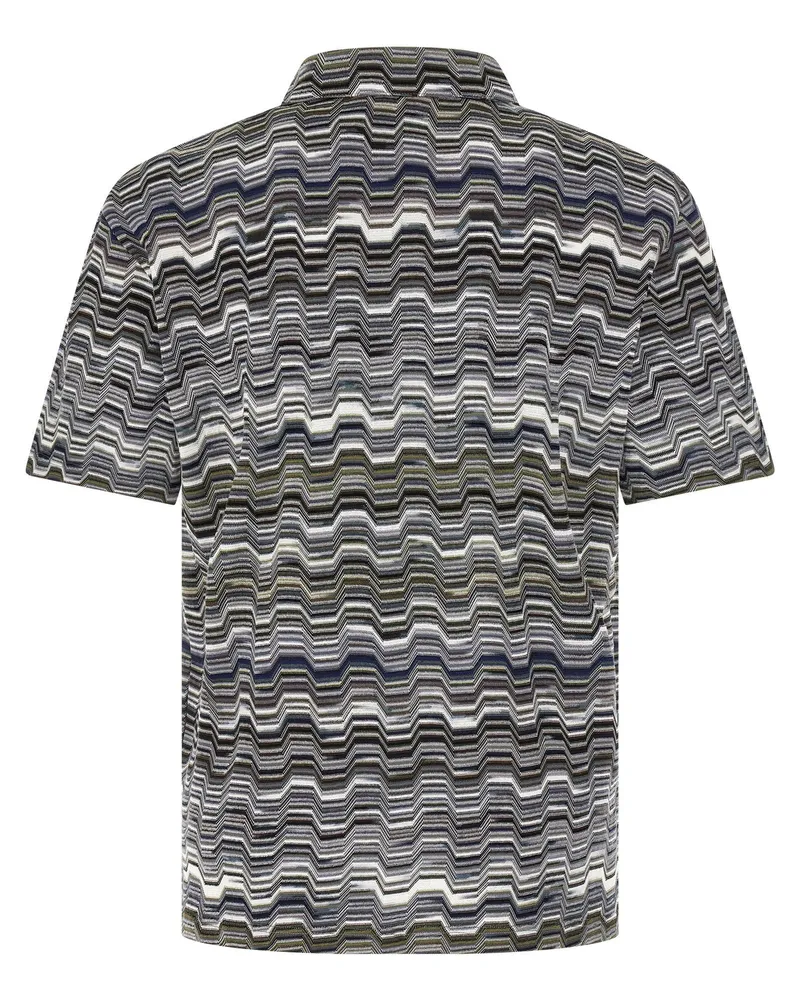 Missoni Zigzag Jacquard Polo — charcoal Charcoal