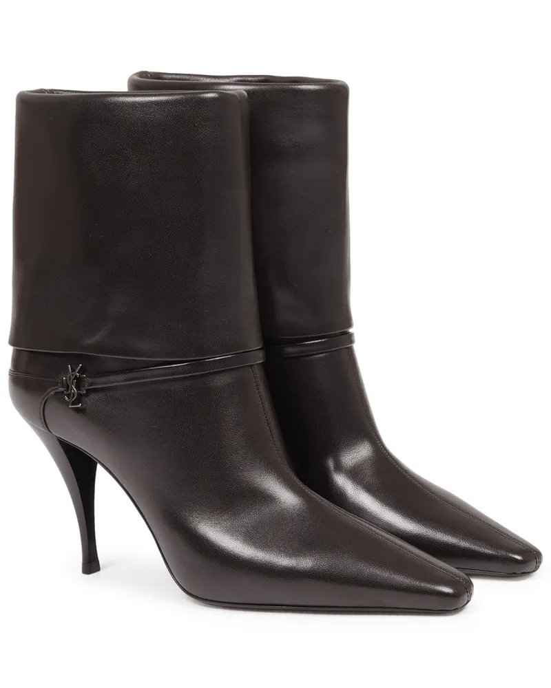 Saint Laurent Niki Ankle Boot — Brown Brown