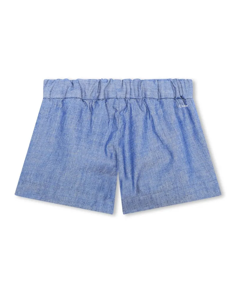 Chloé Cotton Shorts — Blue Blue