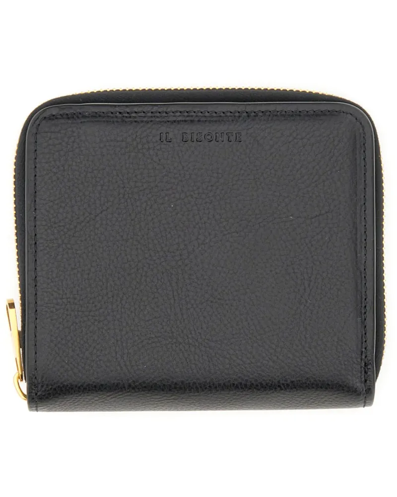 IL BISONTE Leather Wallet — Black Black
