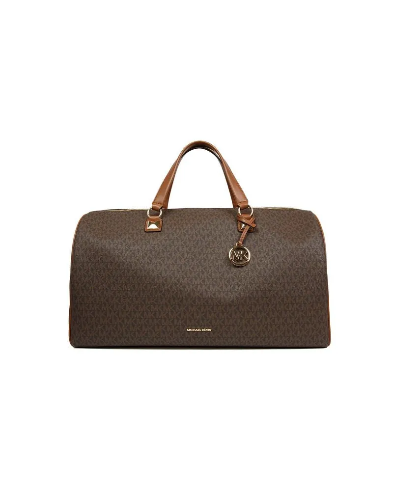 Michael Kors Women's Travel Bag Brown Polyvinyl Chloride Travel-bags Brown