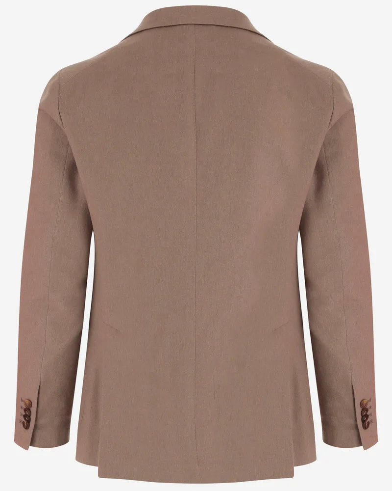 Tagliatore Men's Jacket Camel Fabric Camel