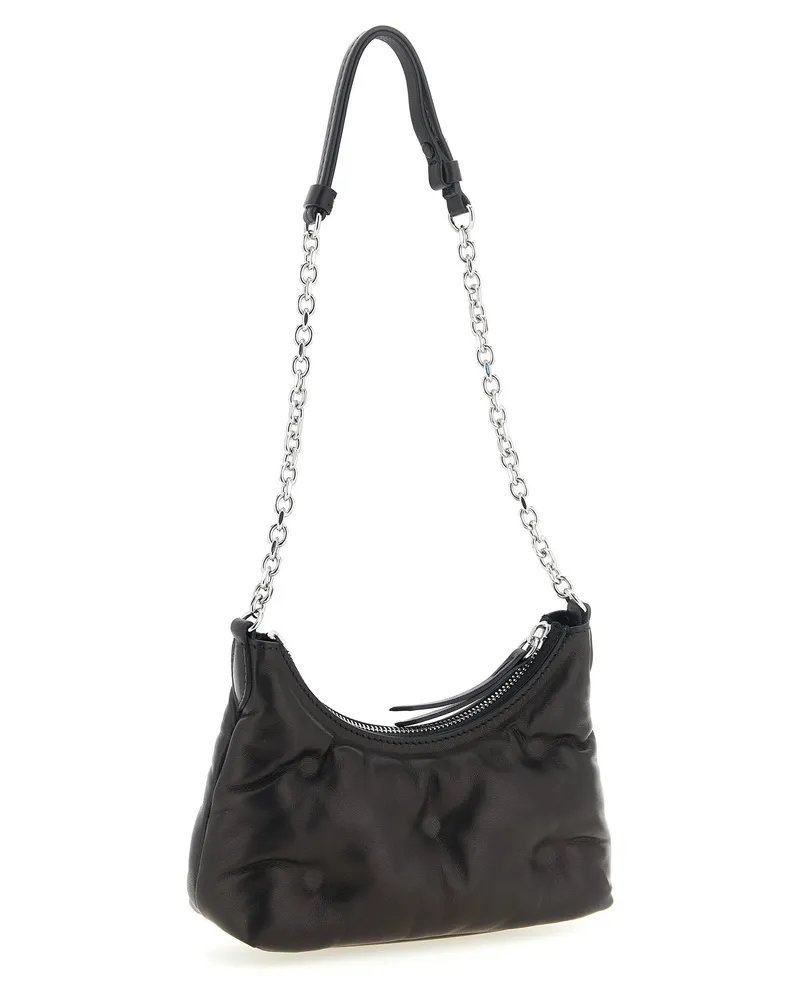 Maison Margiela Quilted Nappa Lambskin Shoulder Bag — Black Black