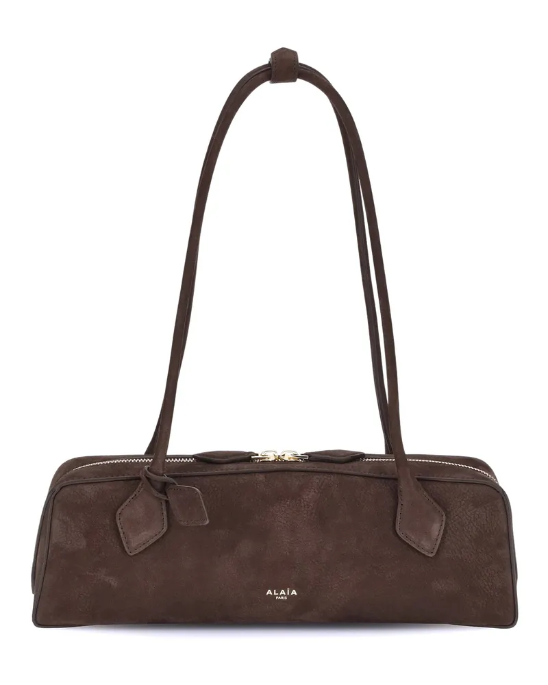 Alaïa Women's Shoulder Bag Le Teckel Brown-Gold Calf Leather Brown/gold Brown