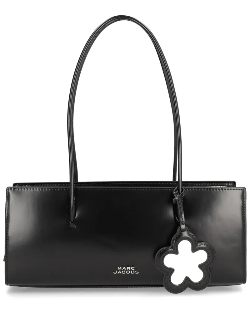 Marc Jacobs Women's Satchel Bag The Glam Mirror Black Leather Cow Shoulder Black