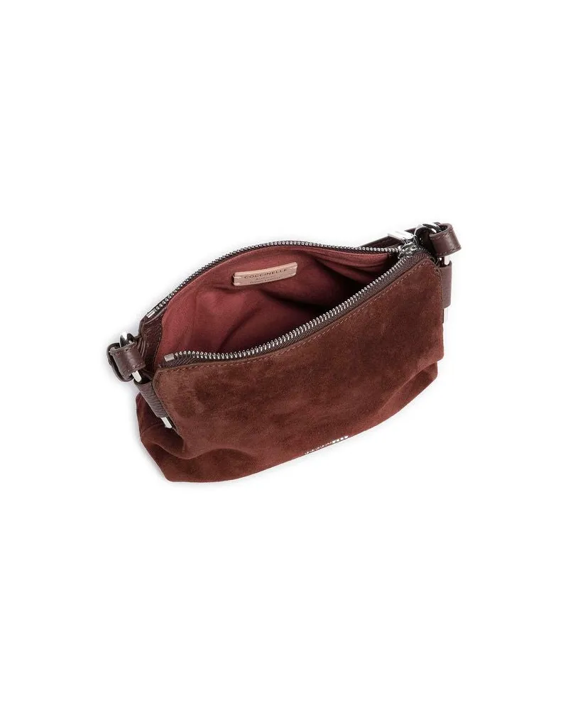Coccinelle Women's Handbag Brunette-Brunet Genuine Leather Brown