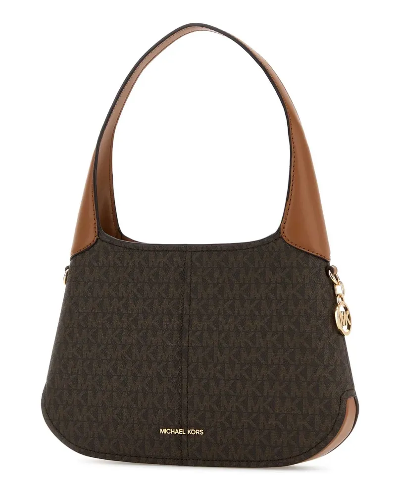 Michael Kors Women's Printed Canvas Alice Shoulder Bag Brnacorn Borse A Mano Brown