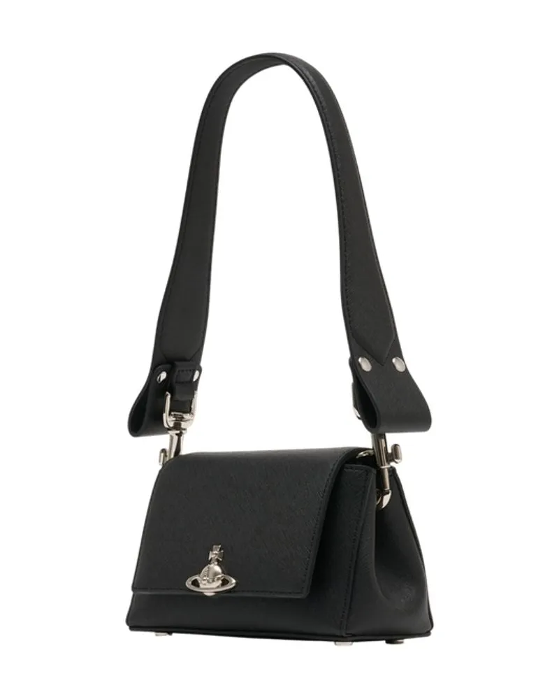 Vivienne Westwood Women's Hazel Small Purse Leather Black Calfskin Bags Handbags-purses Black