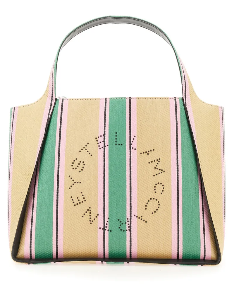 Stella McCartney Women's Tote Bag With Logo Multicolour Polyester Shoulder Multicolor