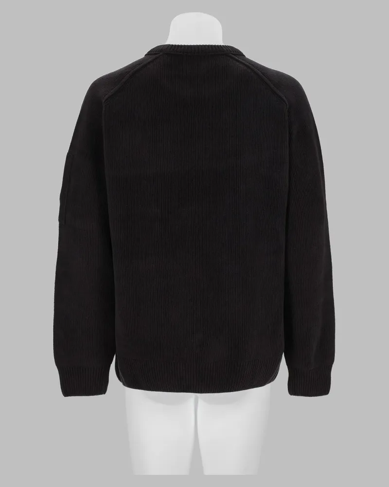 C.P. Company Cotton Chenille Sweater — Black Black