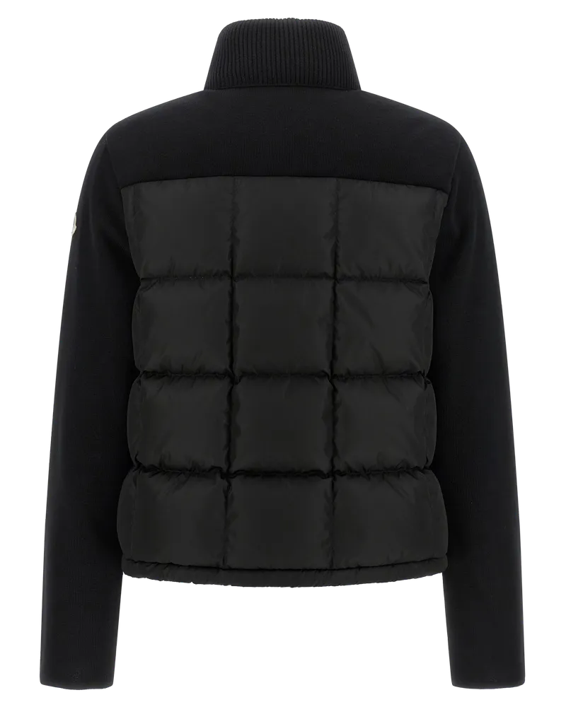 Moncler Women's Black Virgin Wool Cardigan Clothing Black