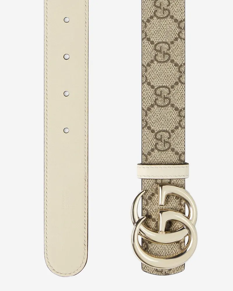Gucci Women's Reversible Belt Multicolour Fabric Multicolor