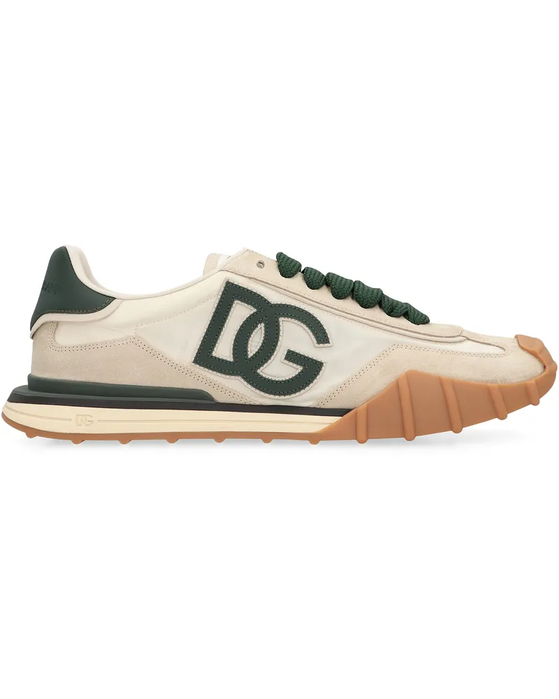 Dolce & Gabbana Logo-Detailed Low-Top Sneaker — Beige Beige