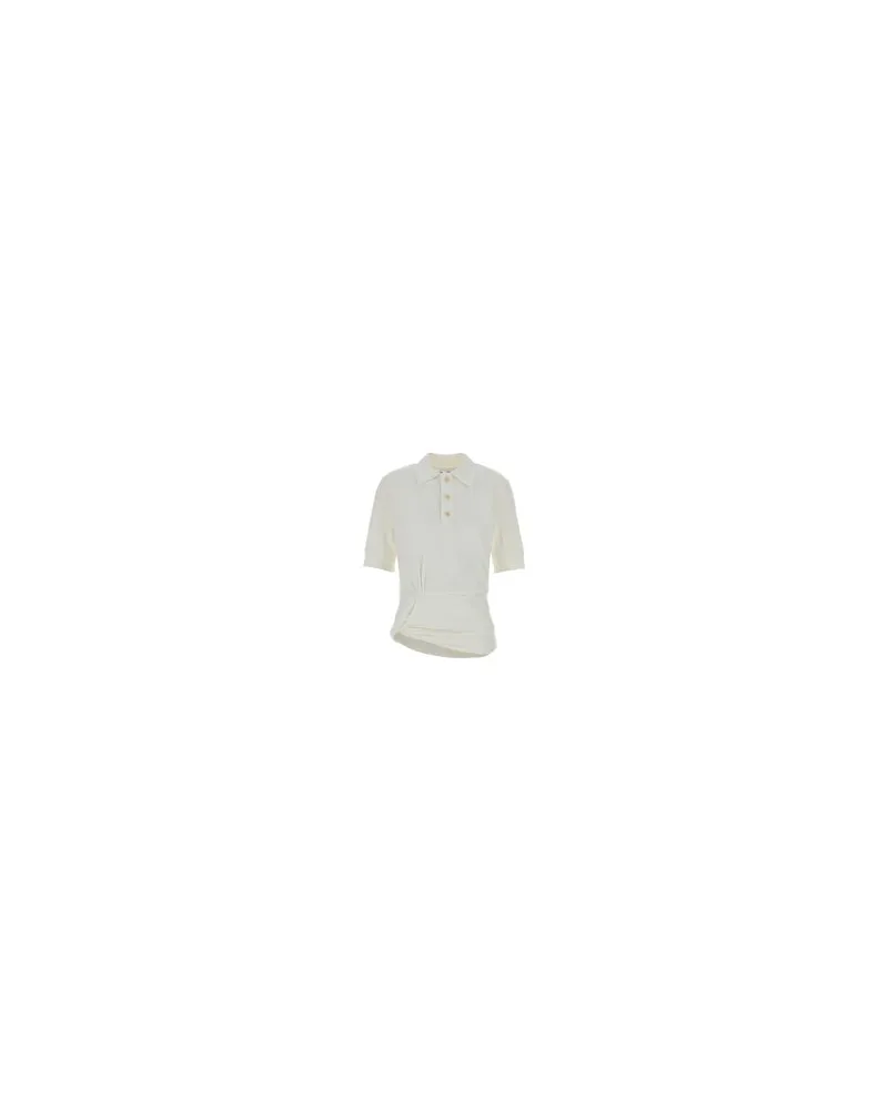 Victoria Beckham 1126jtp006969a 6 White Exterior: Cotton Elastane Polo T-shirts And Polos White