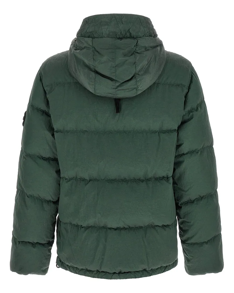 Stone Island Quilted Nylon Metal Down Jacket — Green Green