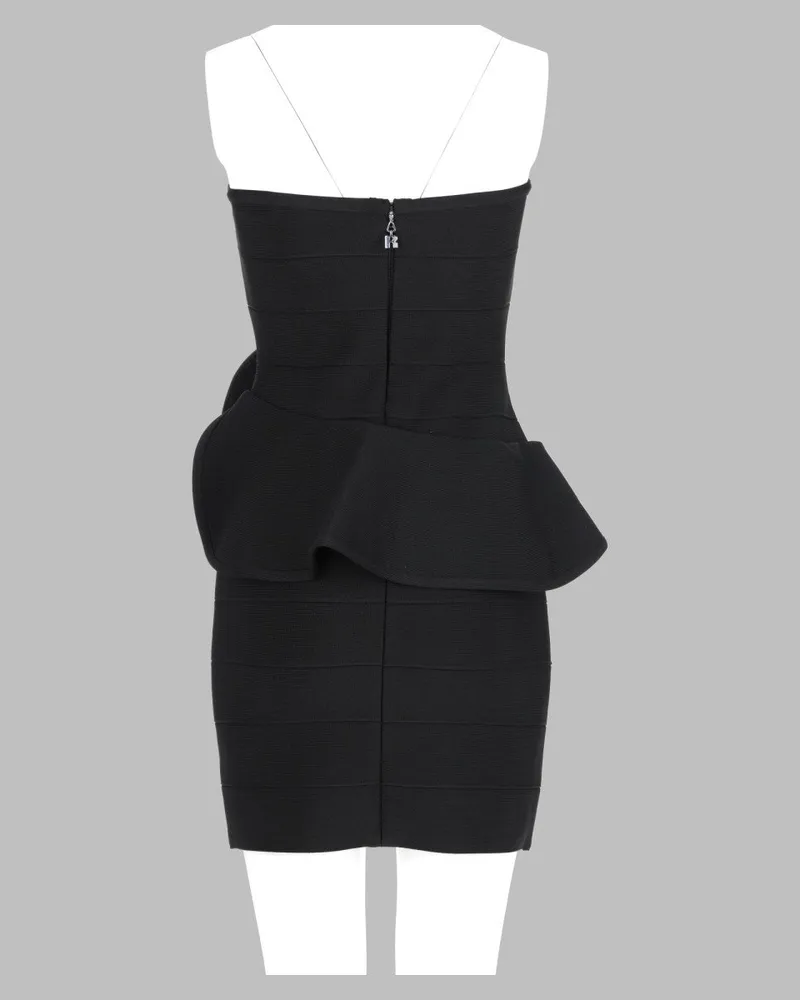 ROTATE Birger Christensen Rose Tube Dress — Black Black
