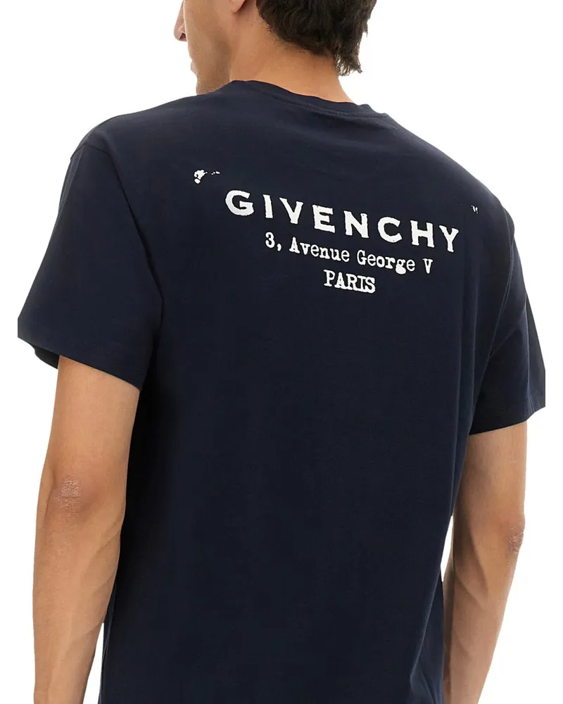 Givenchy Regular Fit Cotton T-Shirt — Blue Blue