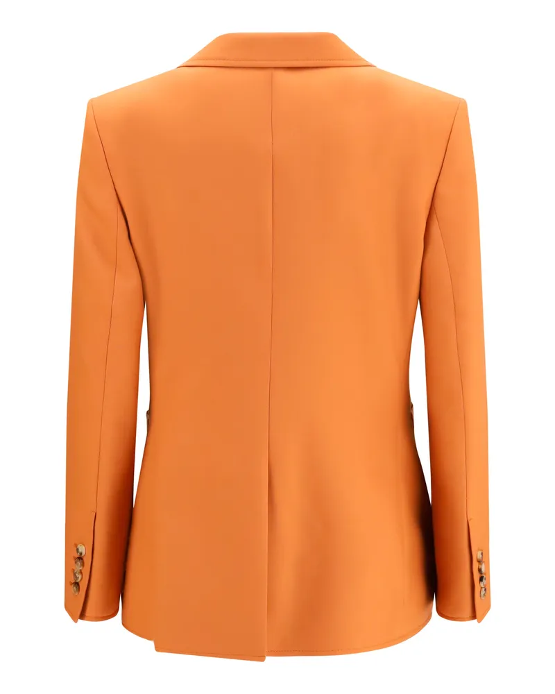 Chloé Women's Blazer Straight-Cut Wool Tannish Red Merino Jacket Apricot