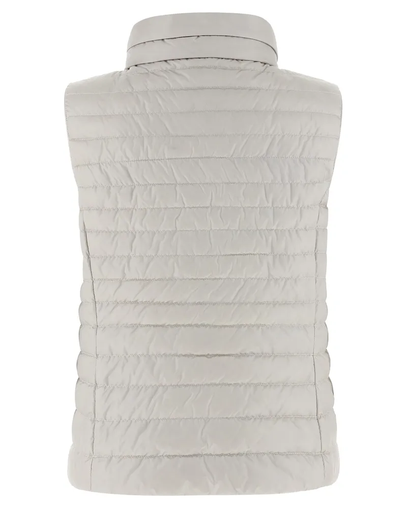 MOORER Women's Beige Polyester Sleeveless Jacket Clothing Beige