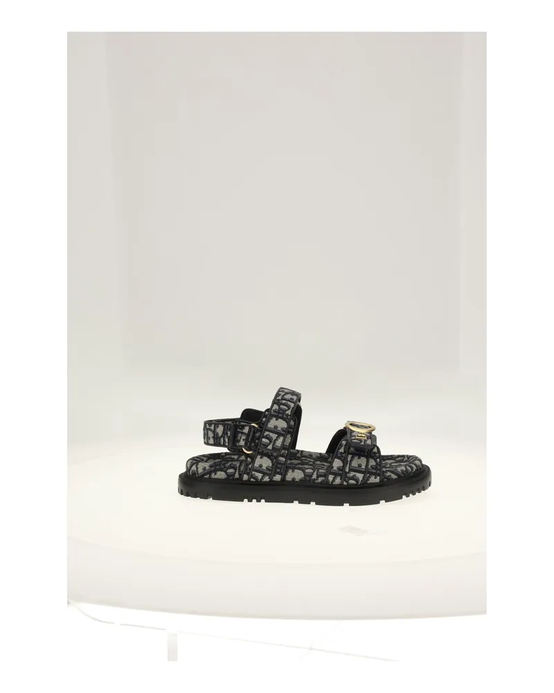Dior Women's Sandals Blue Marine Upper: Cotton Navy