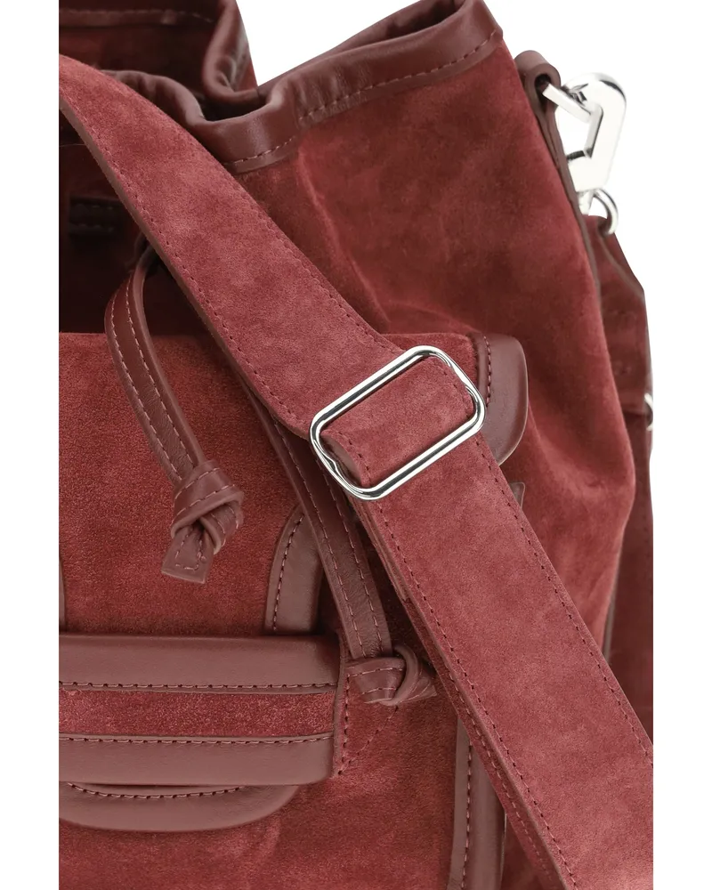 Pierre Hardy Women's Bucket Bag Alpha Carmine Burgundy Calf Leather Red