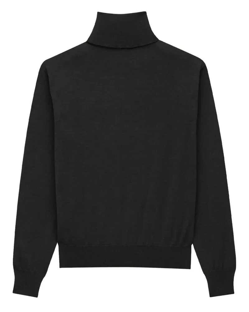 Saint Laurent Cashmere, Wool and Silk Blend Turtleneck — Black Black