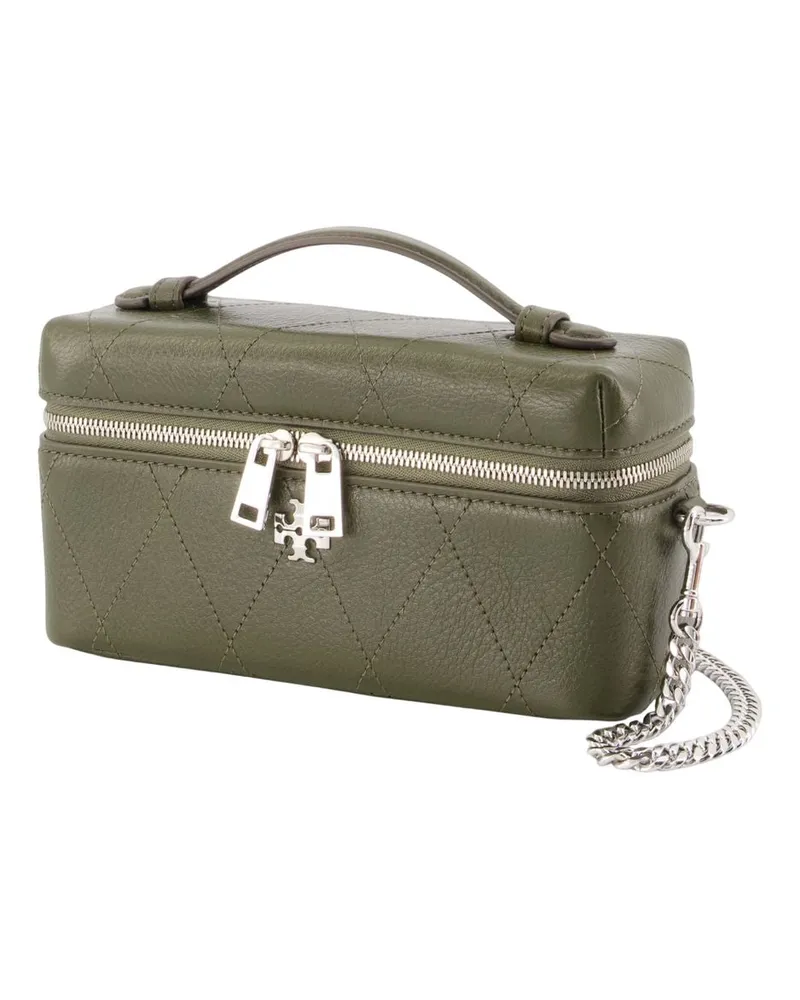 Tory Burch Women's Charlie East West Toiletry Bag -  Leather Khaki Calfskin Accessories Wallets Khaki