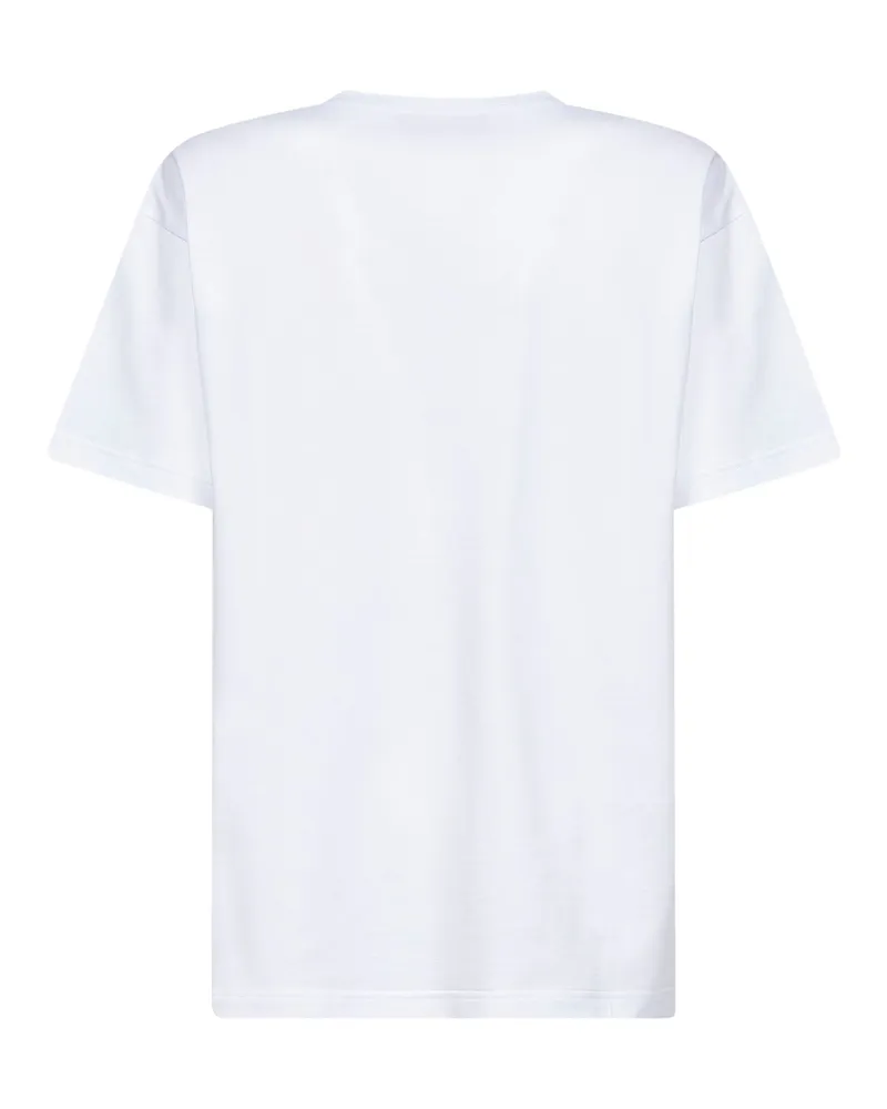 Gucci Women's White Cotton Jersey Printed T-Shirt T-Shirts & Jerseys White