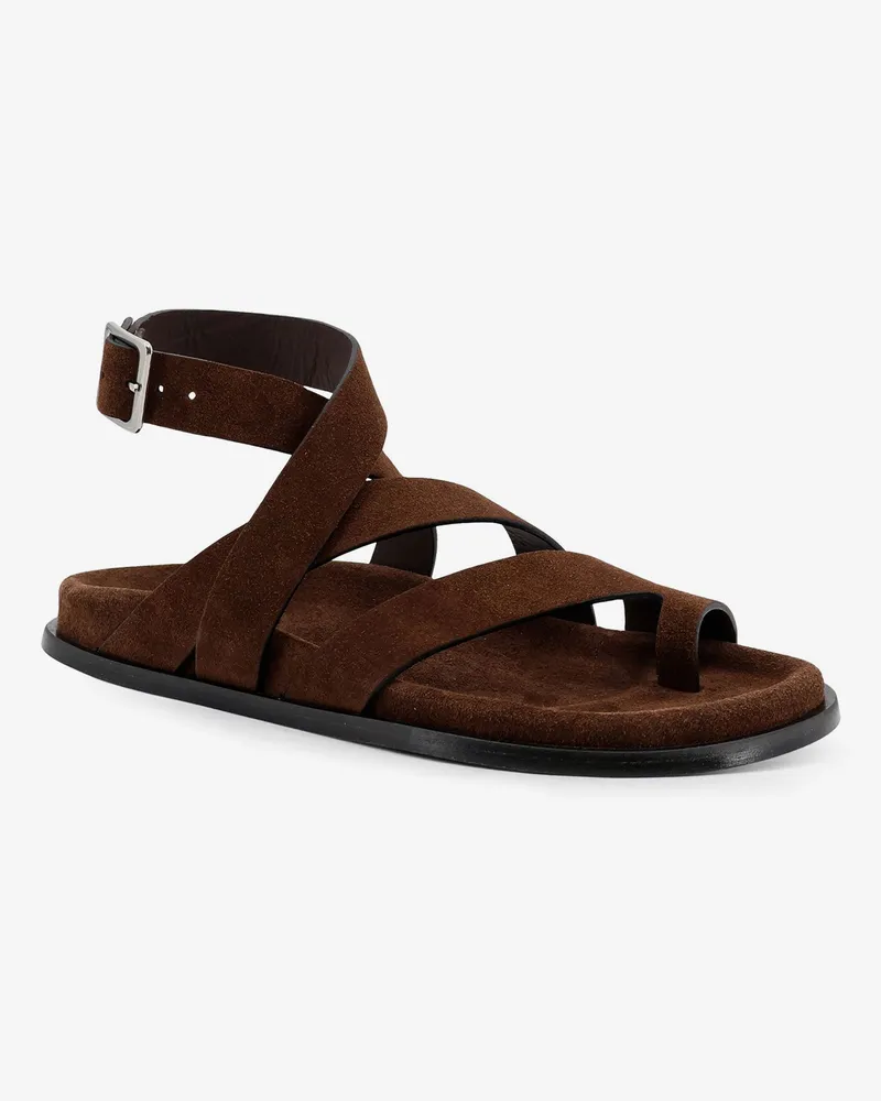 Alohas Women's Suede Sandals Brown Brown