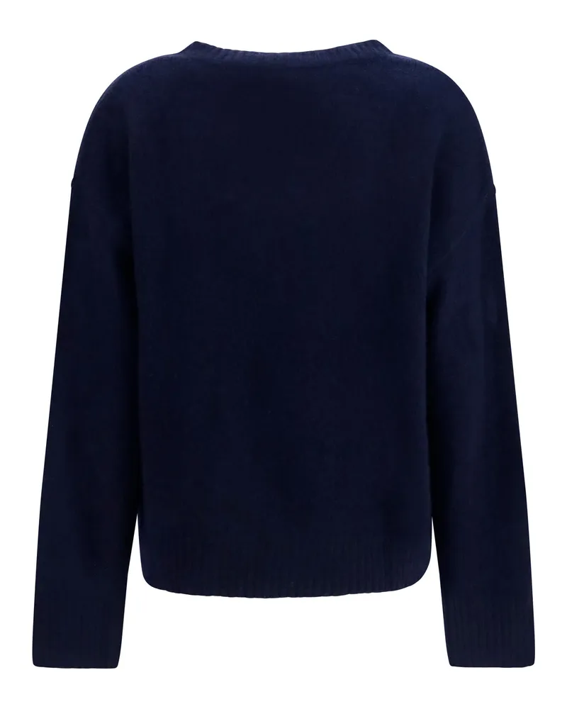 Lisa Yang Women's Sweater Lova Navy Cashmere (capra Hircus) Sweatshirts Navy