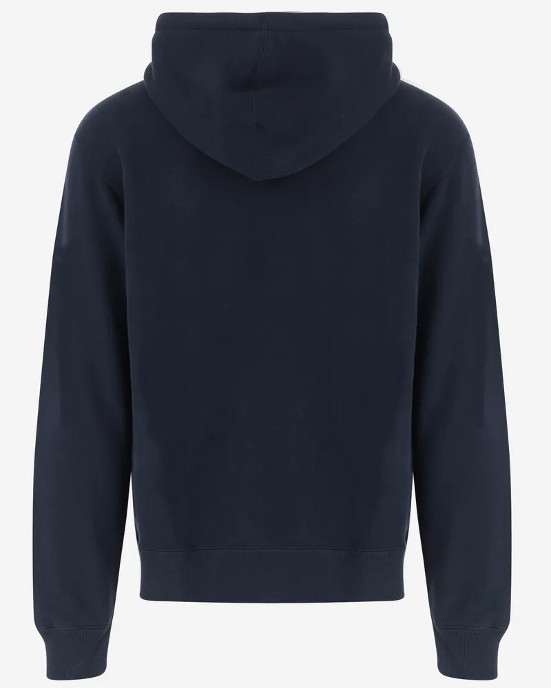 J.W.Anderson Men's Cotton Hooded Sweatshirt Navy Sweatshirts Sweater Navy