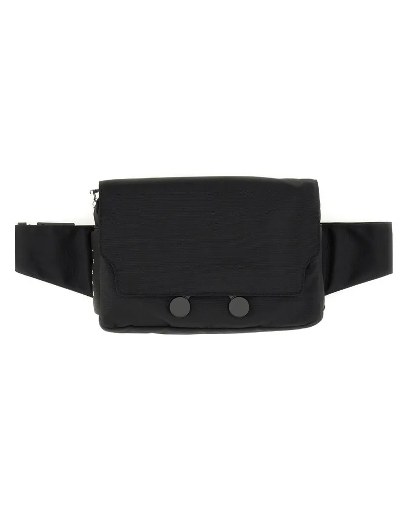 Marni Men's Cityscape Pouch Black Body: Polyamide-Nylon Belt Bags Black