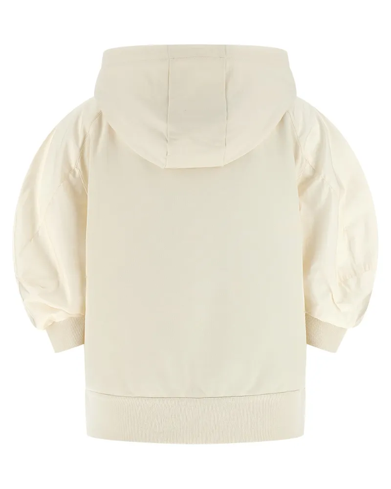 Moncler Women White Cotton Hoodie Clothing White