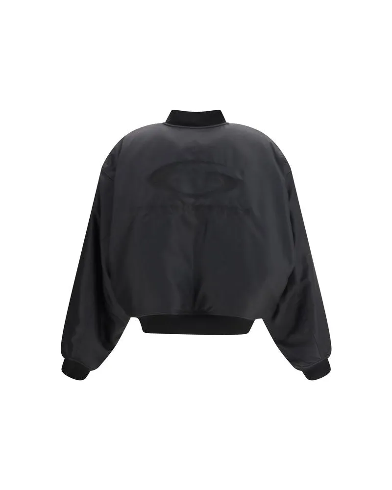Balenciaga Women Black Polyamide Bomber Clothing Black
