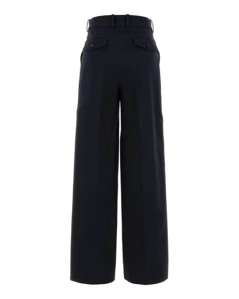 Bottega Veneta Midnightblue Exterior: Wool Cotton Pantaloni Trousers Navy