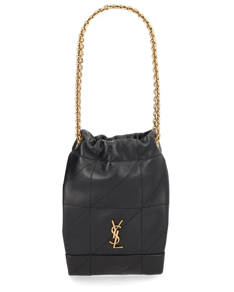 Saint Laurent Cassandre Shoulder Bag — Black Black