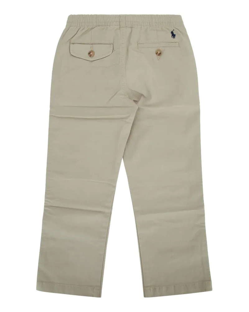 Ralph Lauren Boys' Elastic Waist Cotton Trousers Beige Beige