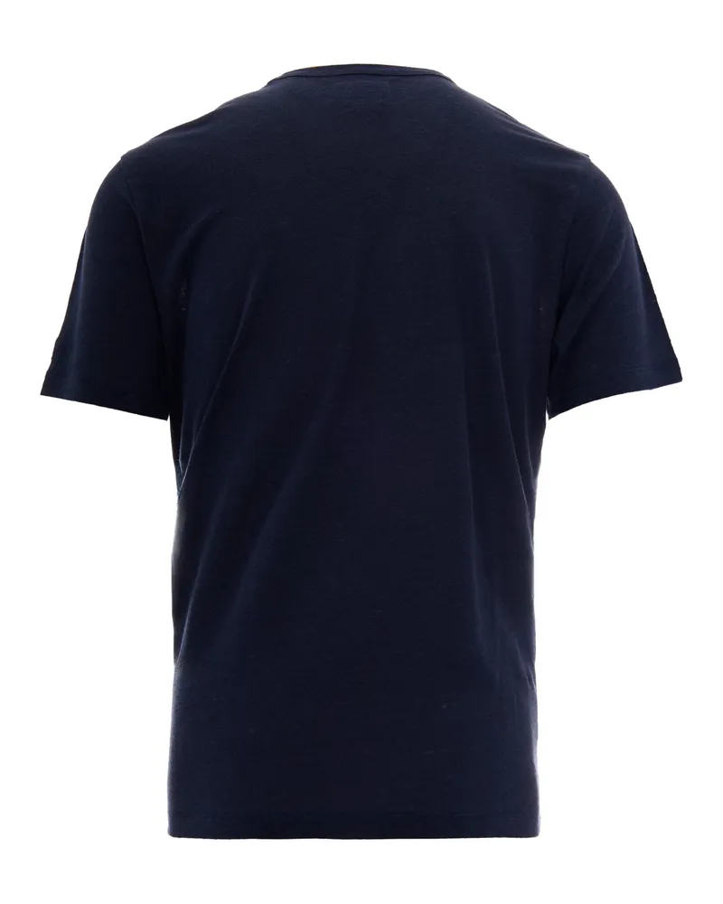 MC2 Saint Barth Men's T-Shirt Ecstasea N Linen Navy Blue T-Shirts And Polos Navy