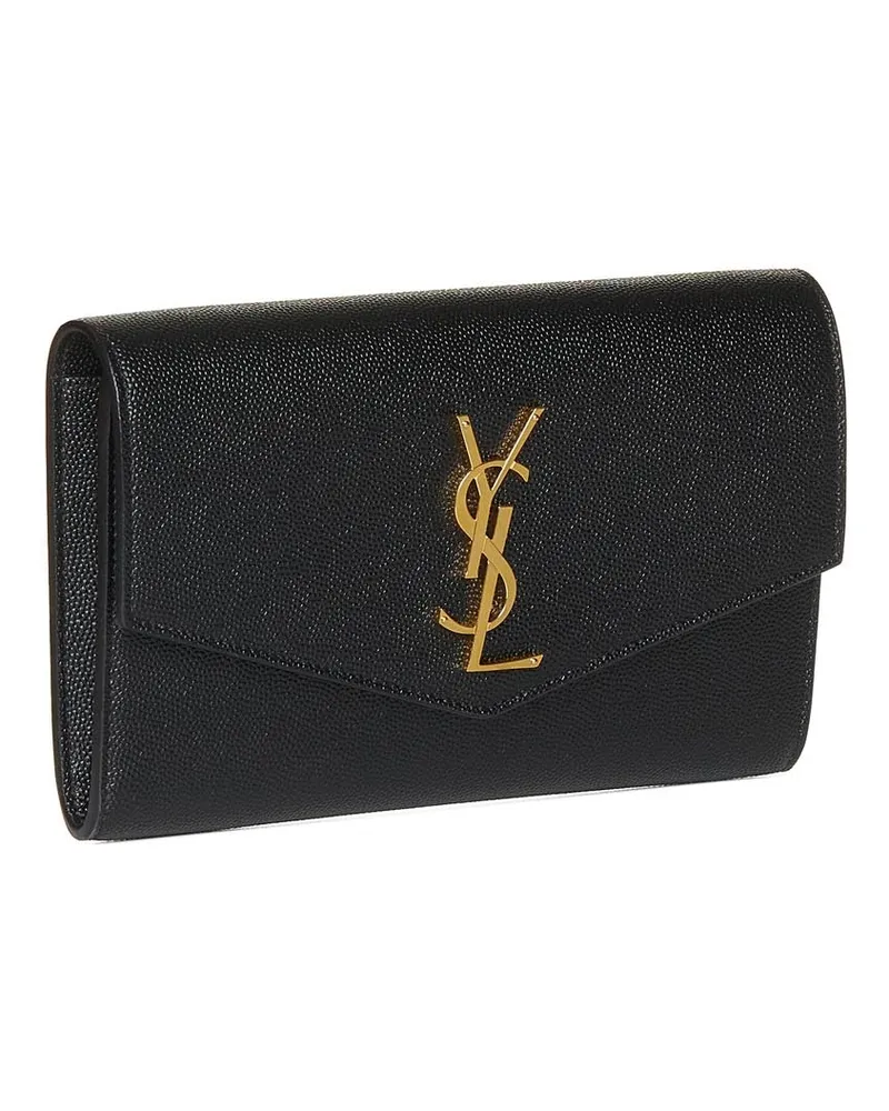 Saint Laurent Women's Leather Chain Wallet Bag Black Calfskin Black