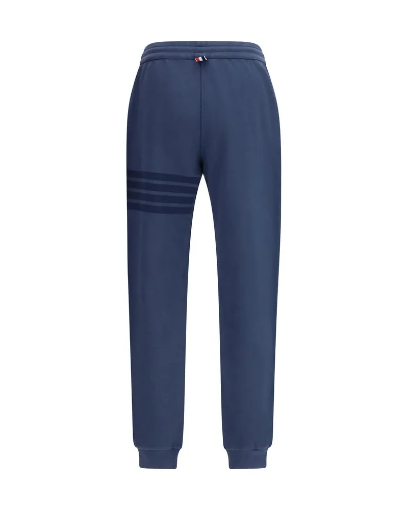 Thom Browne Men's Blue Cotton Casual Pants Navy