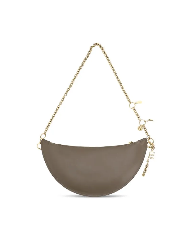 Chloé Women's Gray Calf Leather Bos Taurus Shoulder Bag Gray
