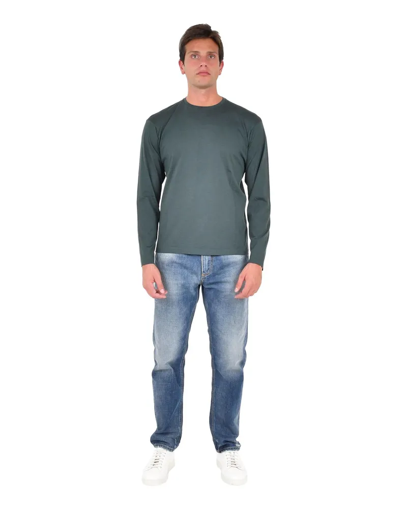 Low Brand Men's T-Shirt Green Wool T-Shirts And Polos Green