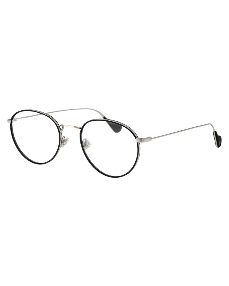 Moncler Unisex Sunglasses Ml5110 Glossy Black Metal Glasses & Frames Black