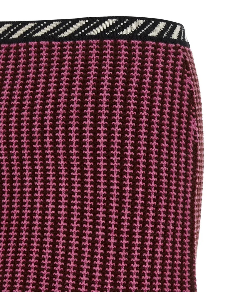 Versace Two-Tone Knit Skirt — Pink Pink
