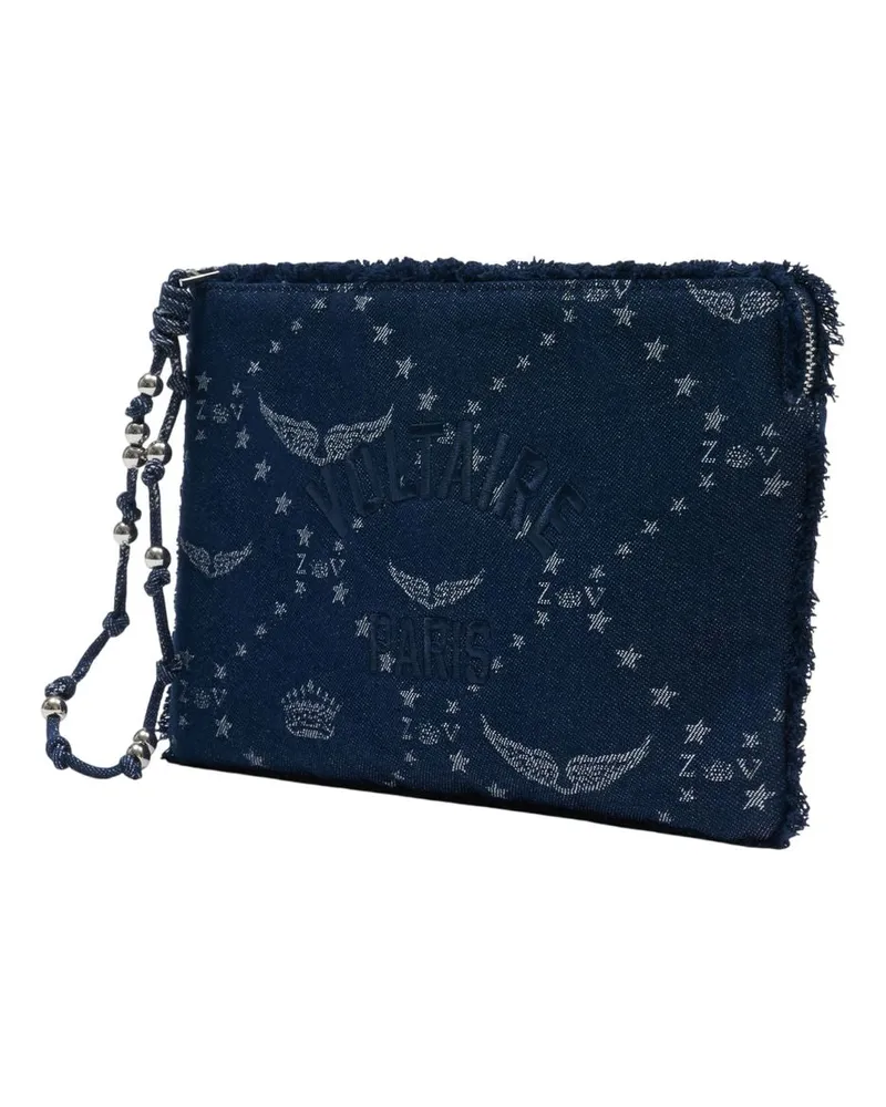 Zadig & Voltaire Women's Angel Clutch Bag -  Cotton Blue Clutches Navy