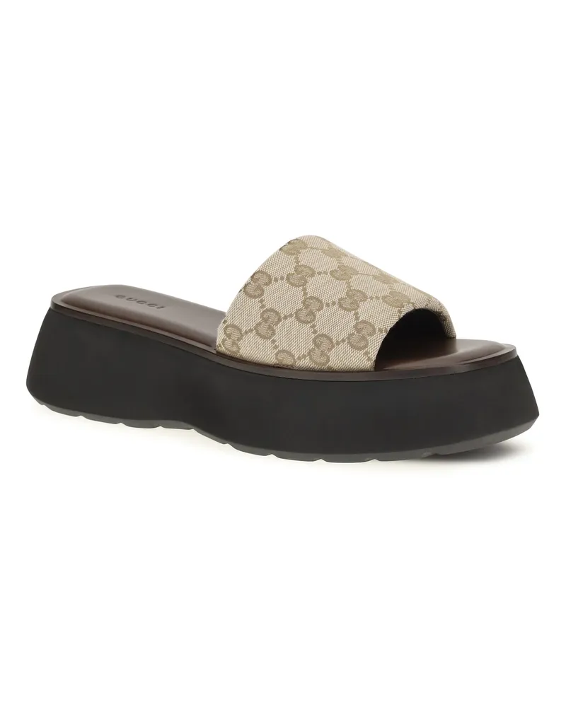 Gucci Women's Oversized Sole Slider Sandals Vintage Sand Beige